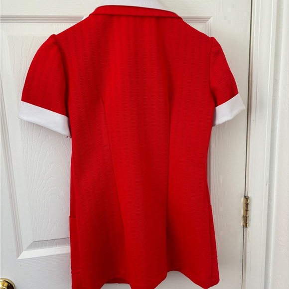 Red 60s Vintage Mister Trio Uniforms Waitress Uniform Absolutely Darling SZ SM - Picture 4 of 6